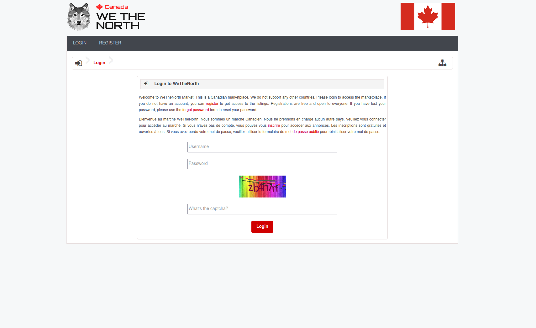WeTheNorth Market Login